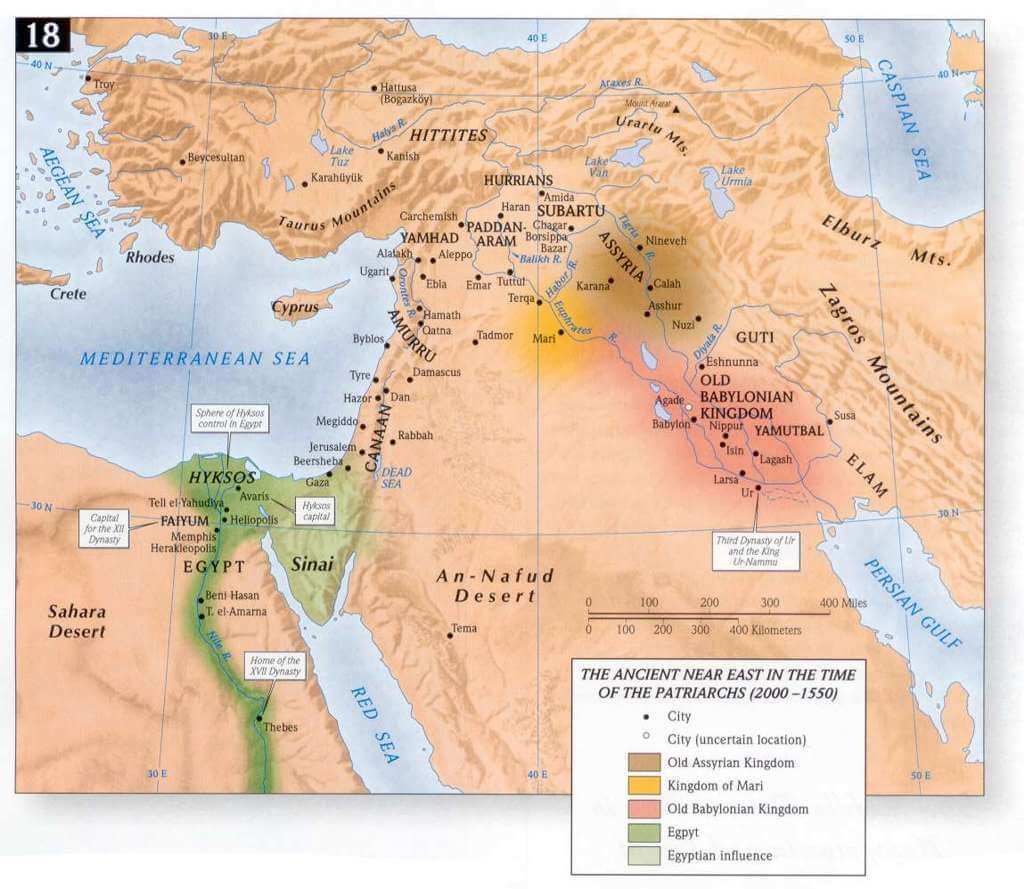 Canaan Map Bible Times